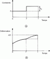 Figure 27 - Strain vs. time curve (b ), result of stress application program (a )