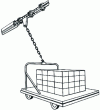 Figure 14 - Overhead conveyor towing ground carts: sling cart system (from Teleflex Systems document, TRACTOSOL system)