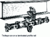 Figure 4 - Single-track overhead chain conveyor with cruciform pins and detachable links (component parts) (from Gallet document)