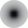 Figure 9 - A topologist's hedgehog with a large finite number of spokes (from Wikipedia)