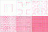 Figure 2 - Five stages in the construction of the Hilbert curve (Wikipedia)