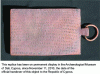 Figure 23 - Physical replica made by the Centre technique des industries de la fonderie in good material and to scale 1 of the Idalion tablet.