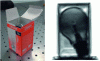 Figure 18 - (Visible) photograph and terahertz image of an incandescent light bulb (Photo: LOMA, Bordeaux)