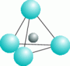 Figure 6 - Site of tetrahedral symmetry occupied by a Cr4+ ion surrounded by 4 oxygen anions in a lattice