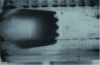 Figure 10 - Unsteady internal supersonic flow. Measurement of instability amplitude and frequency using an optical oscilloscope (doc. IGE)