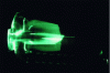 Figure 12 - Non-axisymmetric supersonic internal flow. Visualization of 2 orthogonal planes by cruciform scan (doc. IGE)