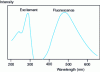 Figure 16 - Excitation bands and BGO resignation