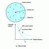 Figure 14 - Debye sphere and Coulomb potential evolution with and without shielding effect