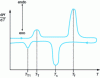 Figure 16 - Typical ACD curves for reversible thermodynamic transitions showing hysteresis after a heating/cooling process