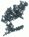 Figure 19 - Example of a disordered aggregate of 2048 particles formed by the cluster-cluster aggregation model, in slow Brownian aggregation, in three-dimensional space.