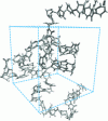 Figure 17 - Perspective view of a polyimide chain in the cell representing the amorphous phase of the polymer.