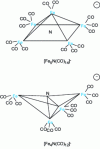 Figure 30 - Representation of the two anions nido [Fe5N (CO)14] - and arachno [Fe4N (CO)12] -