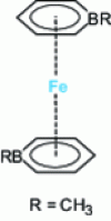 Figure 16 - Representation of bis (boratabenzene) iron [Fe (C5H5BCH3)2]