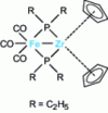 Figure 4 - Representation of the molecule [FeZr (CO)3 (C5H5)2 {P (C2H5)2}2]