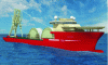 Figure 14 - Digital twin of Technip's Deep Energy pipelay vessel. Image from the simulator developed by Cervval