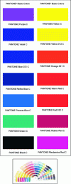 Figure 4 - Extracts from the Pantone color chart