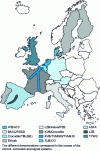 Figure 25 - Control, command and signalling systems used on the European rail network