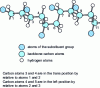 Figure 27 - Transoidal and left positions of carbon atoms in an isotactic vinyl polymer