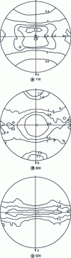 Figure 21 - Pole figures for low-density polyethylene film [21].