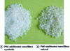 Figure 3 - Photo of PA6 granules additivated with synthetic lamellar nanofillers and natural lamellar nanofillers