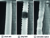 Figure 31 - Extrudate defects: shark skin, plug defect and extrudate rupture (after [14])