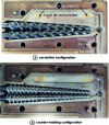 Figure 3 - Geometry of the ThermoFisher MiniLab micro-compounder (photos by R. Castellani, CEMEF)