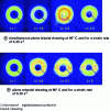 Figure 11 - Evolution of X-ray diffraction patterns as a function of elongation during biaxial and uniaxial stretching of PET samples above Tg [4]