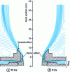 Figure 26 - Effect of cooling rate on bubble swelling. Evidence of a Coanda effect [31] [32].