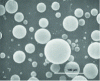 Figure 1 - Glass microspheres observed by electron microscopy