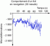 Figure 13 - Deformation state measured at a given point on a sailing foil