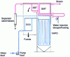 Figure 19 - Schematic diagram of a pure forced circulation boiler: example of exchange surface layout