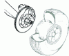 Figure 5 - Commuter brake (Nord 262 ): single-piece disc, sector lining