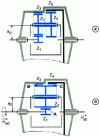 Figure 51 - High-ratio, simplified gearboxes with triple satellites