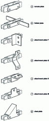 Figure 37 - Chains with symmetrical or offset plates, straight or bent, with or without various attachments