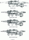 Figure 13 - 3-shaft gearbox (5 speeds): kinematics