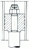 Figure 35 - Double-acting cylinder piston, seal-less, operating at 10 or 15 bar (example)