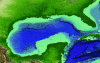 Figure 7 - Bathymetry of the Gulf of Mexico (doc. gulfbase.org/facts.php)