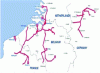 Figure 15 - Network of hydrogen pipelines built by Air Liquide in Western Europe