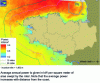 Figure 1 - Offshore wind resource at 80 m altitude off the coast of Brittany calculated by an atmospheric circulation model [2] (doc. Météo France)