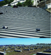 Figure 7 - Brackets installed on a sloping roof. Foundations for a ground-mounted photovoltaic park [2]