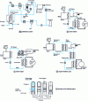 Figure 3 - Schematic diagrams of the various cogeneration systems