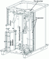 Figure 17 - Stripped view of the component layout of Robur's reversible air-to-water ammonia heat pump (doc. France Air).