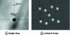 Figure 37 - Droplet arrangement on crossed quartz fibers [ICARE].