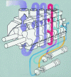 Figure 31 - Multi-stage Roots pump with temperature exchangers (doc. Stokes)