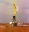 Figure 13 - French three-blade Darrieus 5 kW machine prototype (Source: Centre National d'Essais Éoliens de Lannion, 1985, credit: Onera)