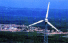 Figure 2 - Vestas V25 wind turbine, the first "large" wind generator connected to the EDF grid in 1991 at Port-La-Nouvelle in the Aude region of France. (source: ADEME 1991, credit: Olivier Sébart)