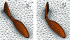 Figure 8 - Example of a fish swimming simulation based on an arbitrary Lagrange-Euler method (source: Leroyer [1]).