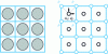 Figure 21 - 2D square" network: real structure and homogenized mesh