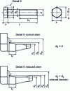 Figure 2 - Geometric definition of hexagon head screws (H) according to NF EN ISO 4014