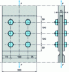 Figure 12 - Tested assembly (6 elements; d = 22 mm)